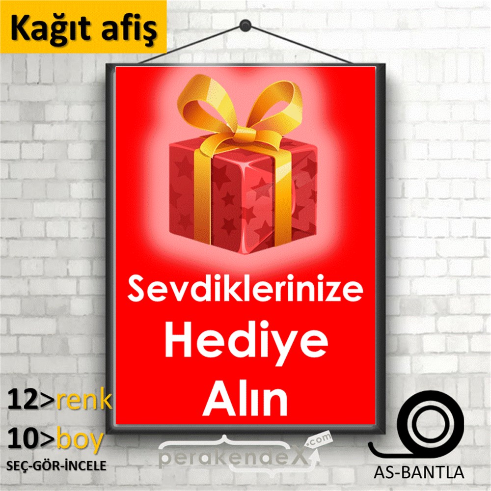 Sevdiklerinize Hediye Alın KAĞIT POSTER,  AFİŞ -dikdörtgen,tek yön baskı