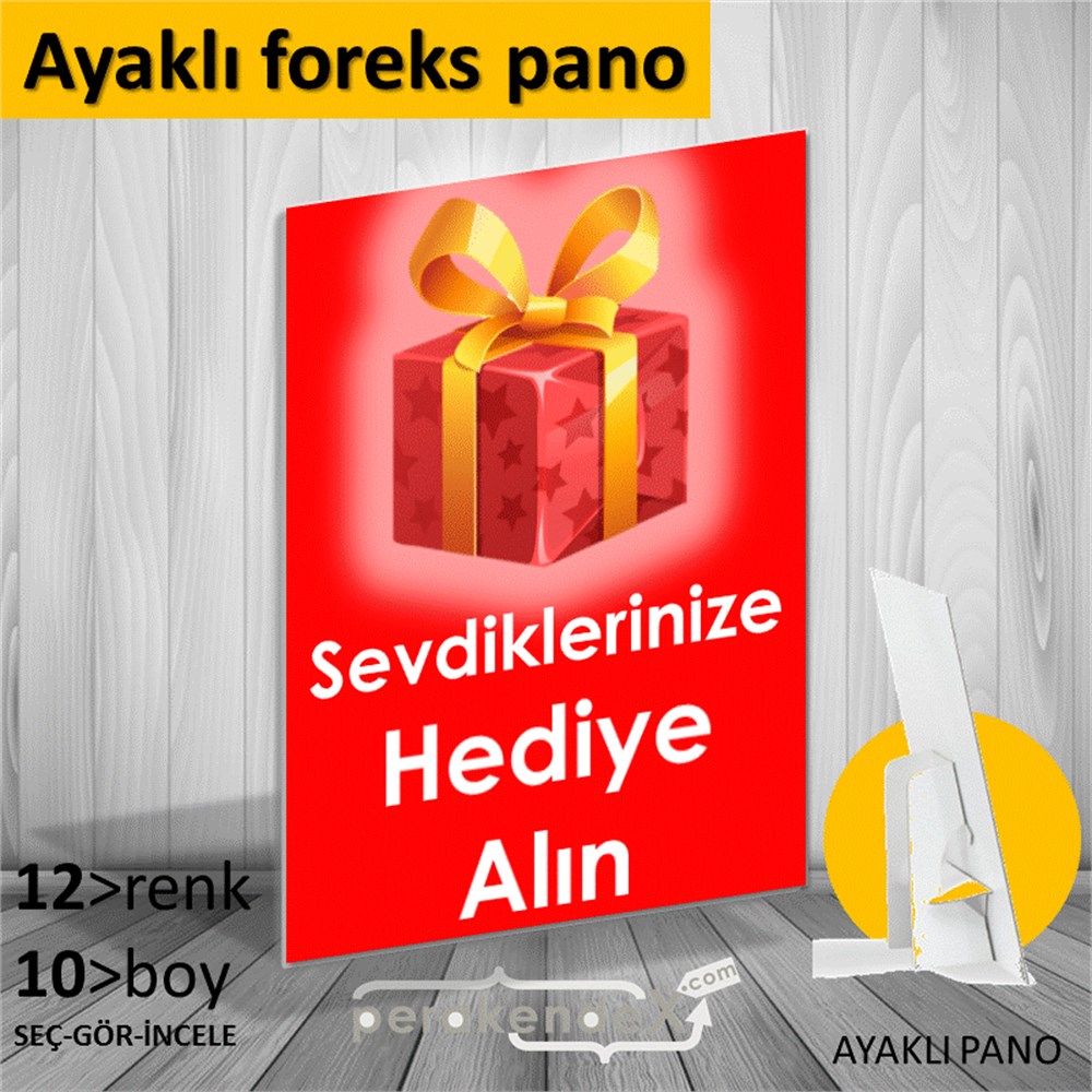 Sevdiklerinize Hediye Alın KARTON AYAKLI POSTER,  PANO -dikdörtgen,tek yön baskı