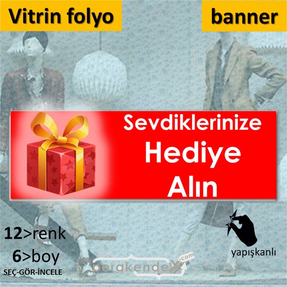 Sevdiklerinize Hediye Alın VİTRİN, CAM FOLYO,  VİNİL (BANNER) -dikdörtgen,tek yön baskı