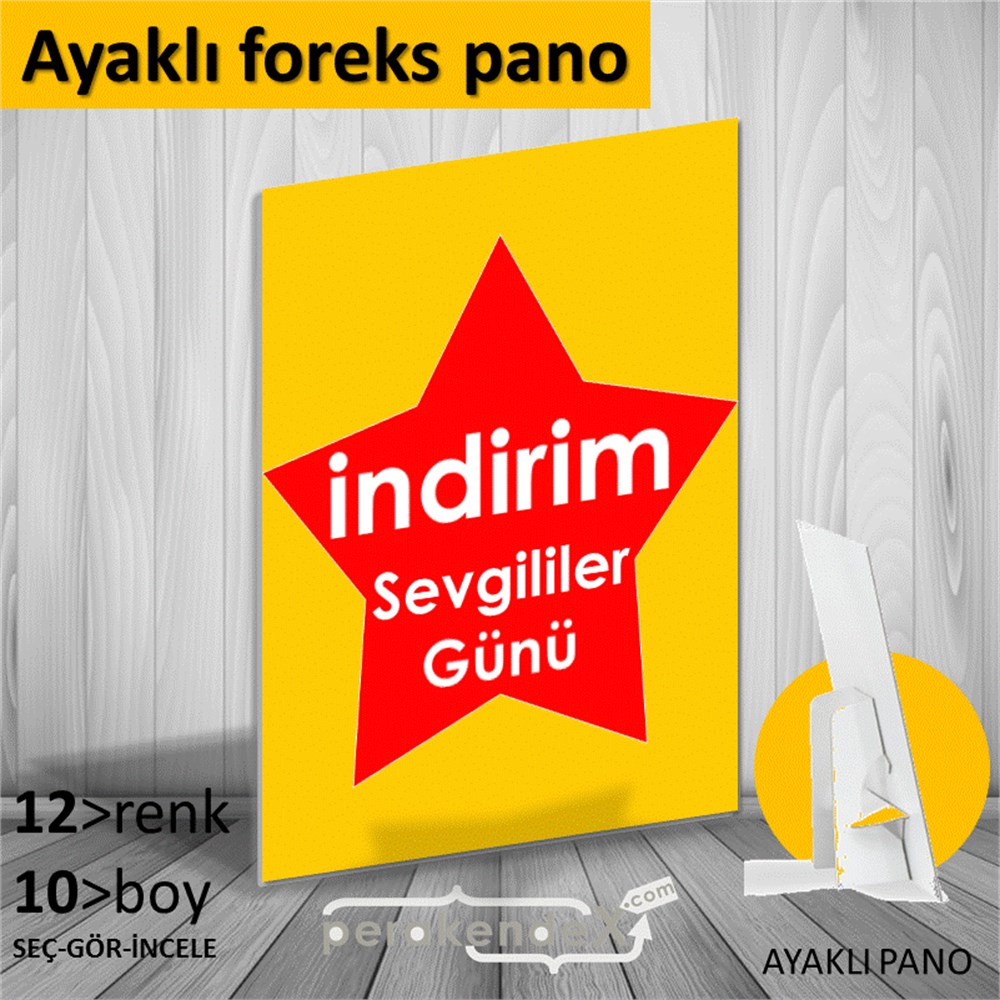 Sevgililer Günü indirim KARTON AYAKLI POSTER,  PANO -dikdörtgen,tek yön baskı