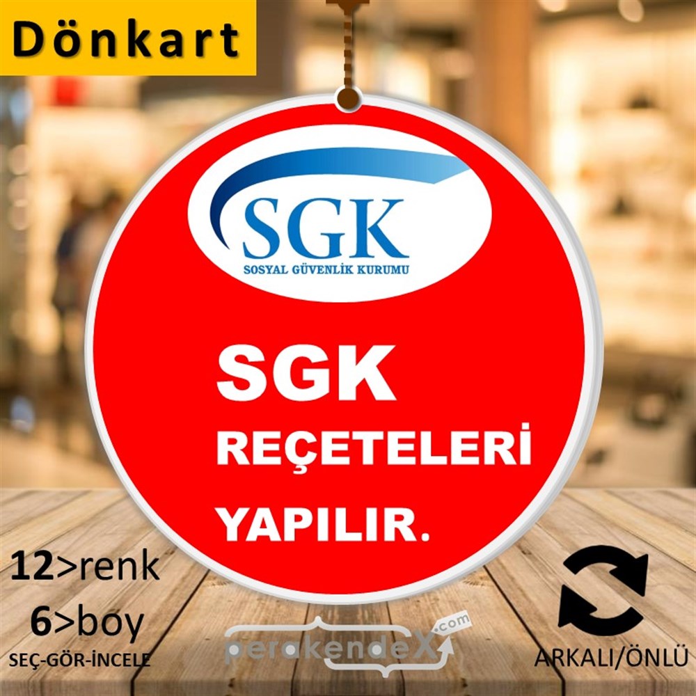 Sgk Reçeteleri Yapılır. DÖNKART -oval,çift yön baskıdön-kart