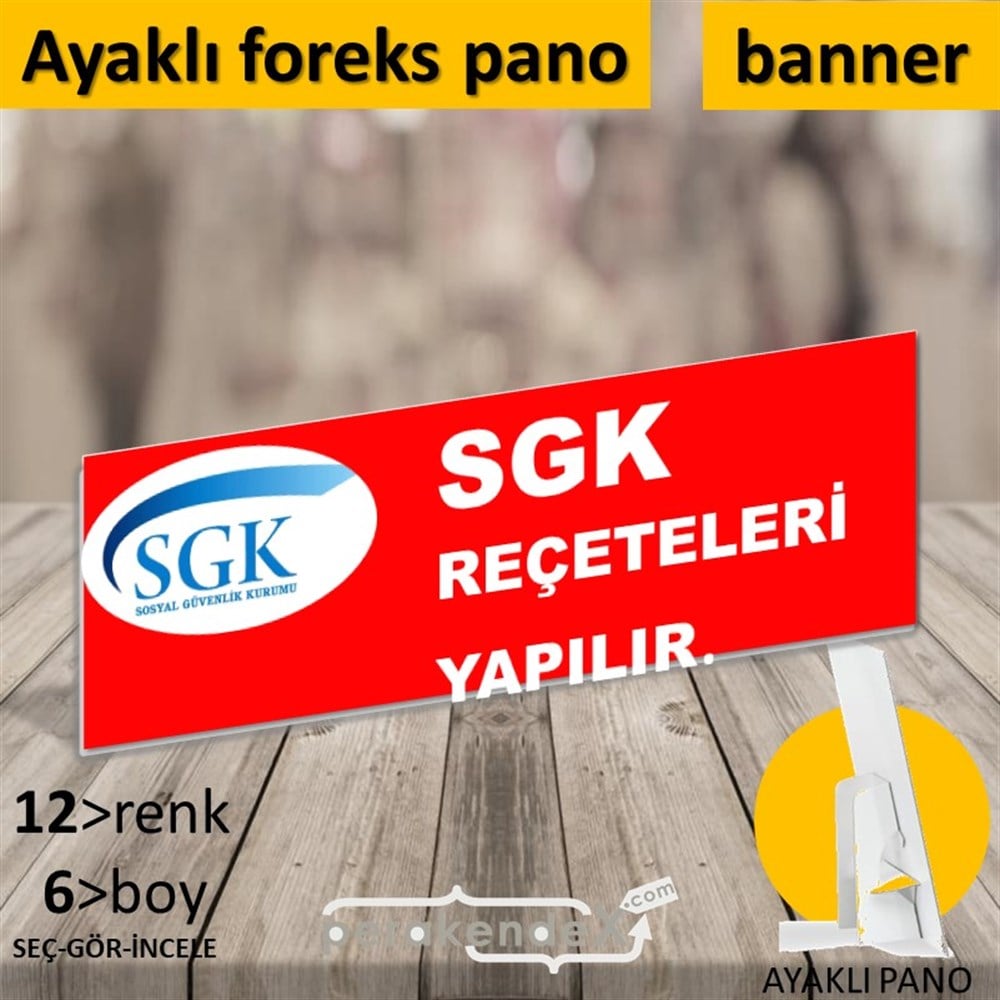 Sgk Reçeteleri Yapılır. KARTON AYAKLI POSTER,  PANO (BANNER) -dikdörtgen,tek yön baskıkarton ayaklı poster,  pano