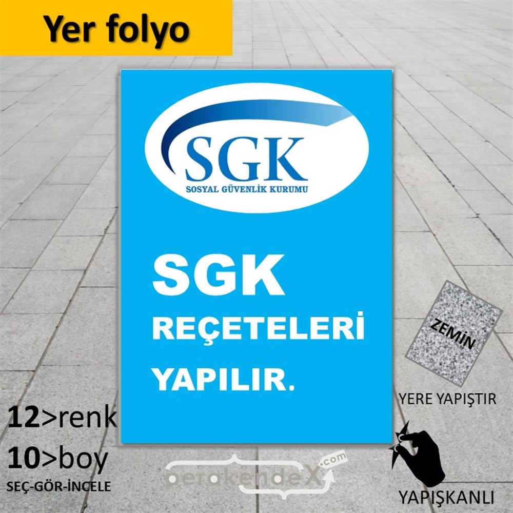 Sgk Reçeteleri Yapılır. YER - ZEMİN FOLYO,  VİNİL -dikdörtgen,tek yön baskıyer - zemin folyo,  vinil