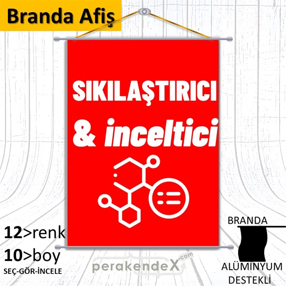 Sıkılaştırıcı Ve İnceltici Ürünler BRANDA POSTER,  AFİŞ -dikdörtgen,tek yön baskıbranda poster,  afiş