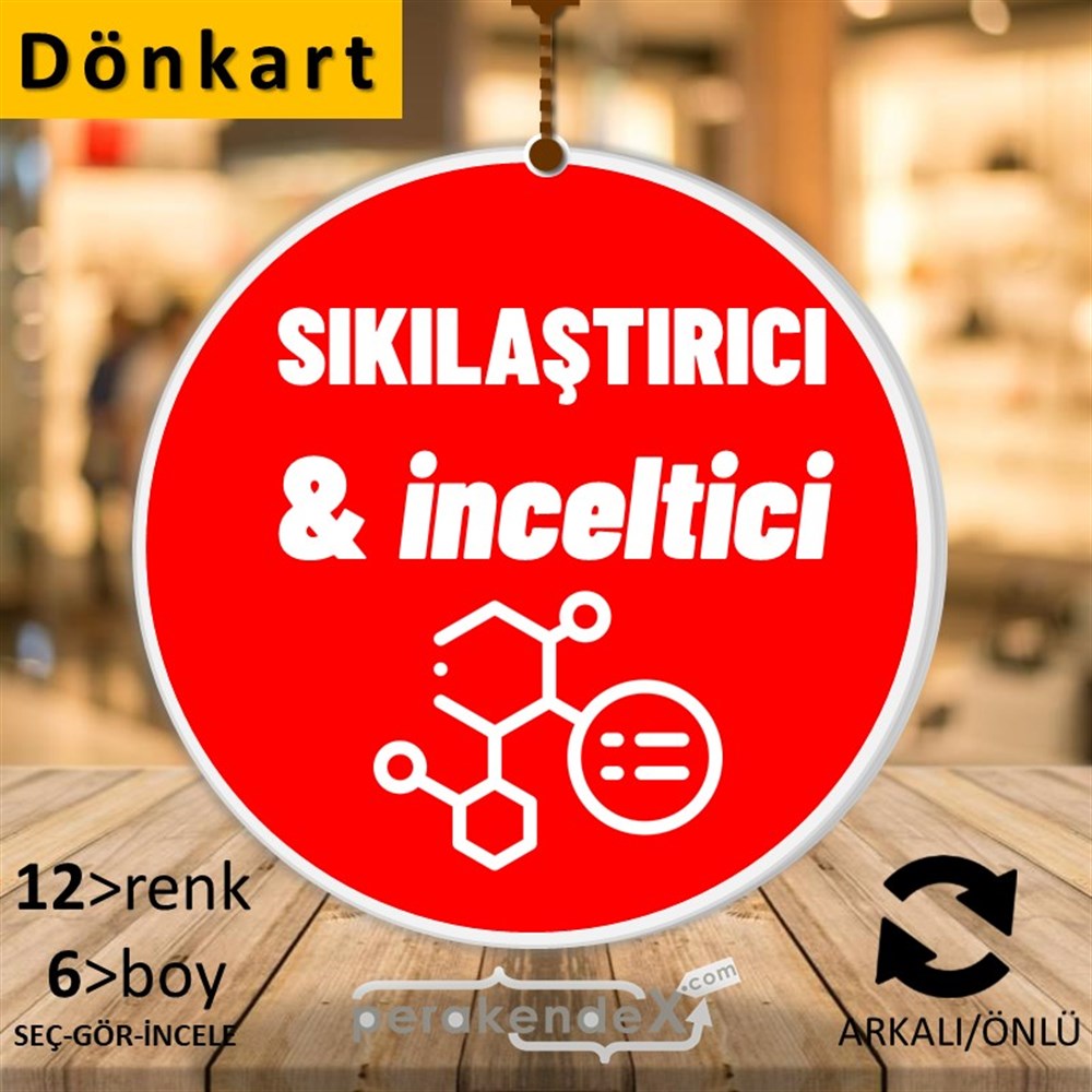 Sıkılaştırıcı Ve İnceltici Ürünler DÖNKART -oval,çift yön baskıdön-kart