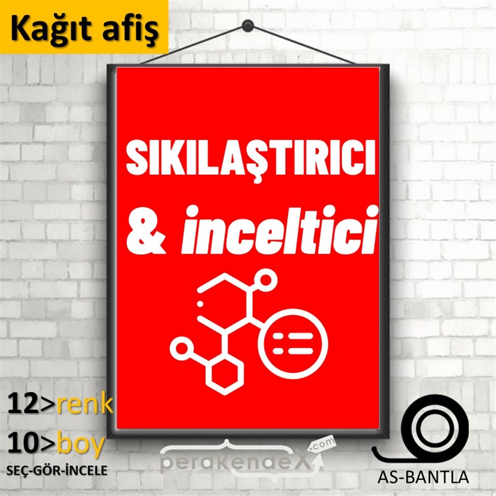 Sıkılaştırıcı Ve İnceltici Ürünler KAĞIT POSTER,  AFİŞ -dikdörtgen,tek yön baskıkağıt poster,  afiş