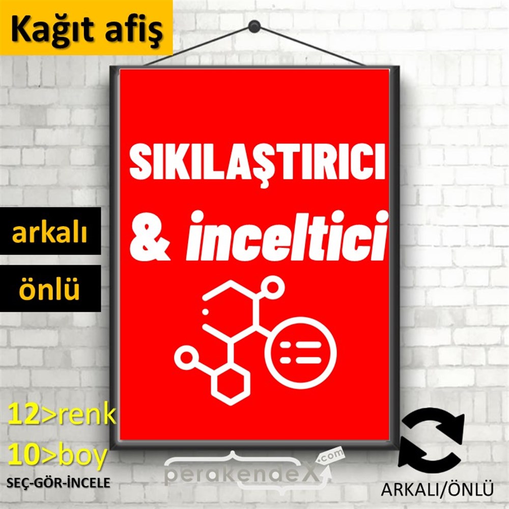 Sıkılaştırıcı Ve İnceltici Ürünler KAĞIT POSTER,  AFİŞ -dikdörtgen,çift yön baskıkağıt poster,  afiş