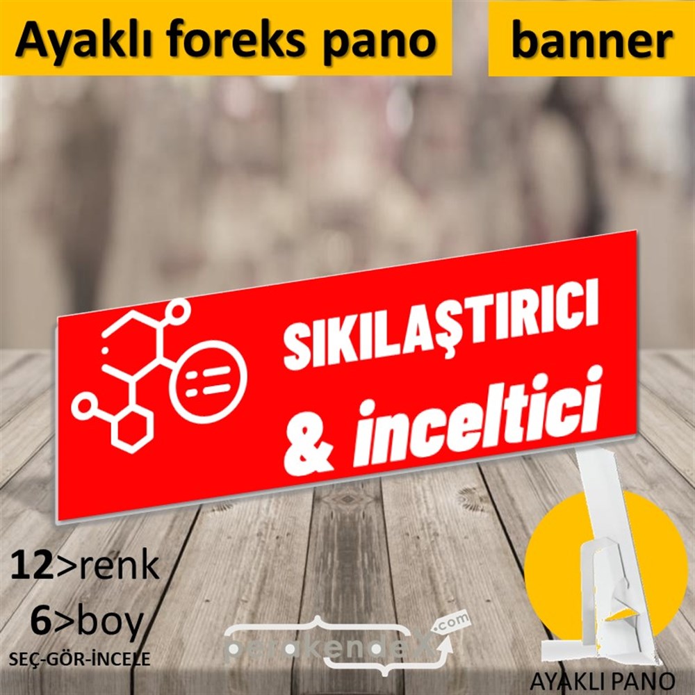 Sıkılaştırıcı Ve İnceltici Ürünler KARTON AYAKLI POSTER,  PANO (BANNER) -dikdörtgen,tek yön baskıkarton ayaklı poster,  pano