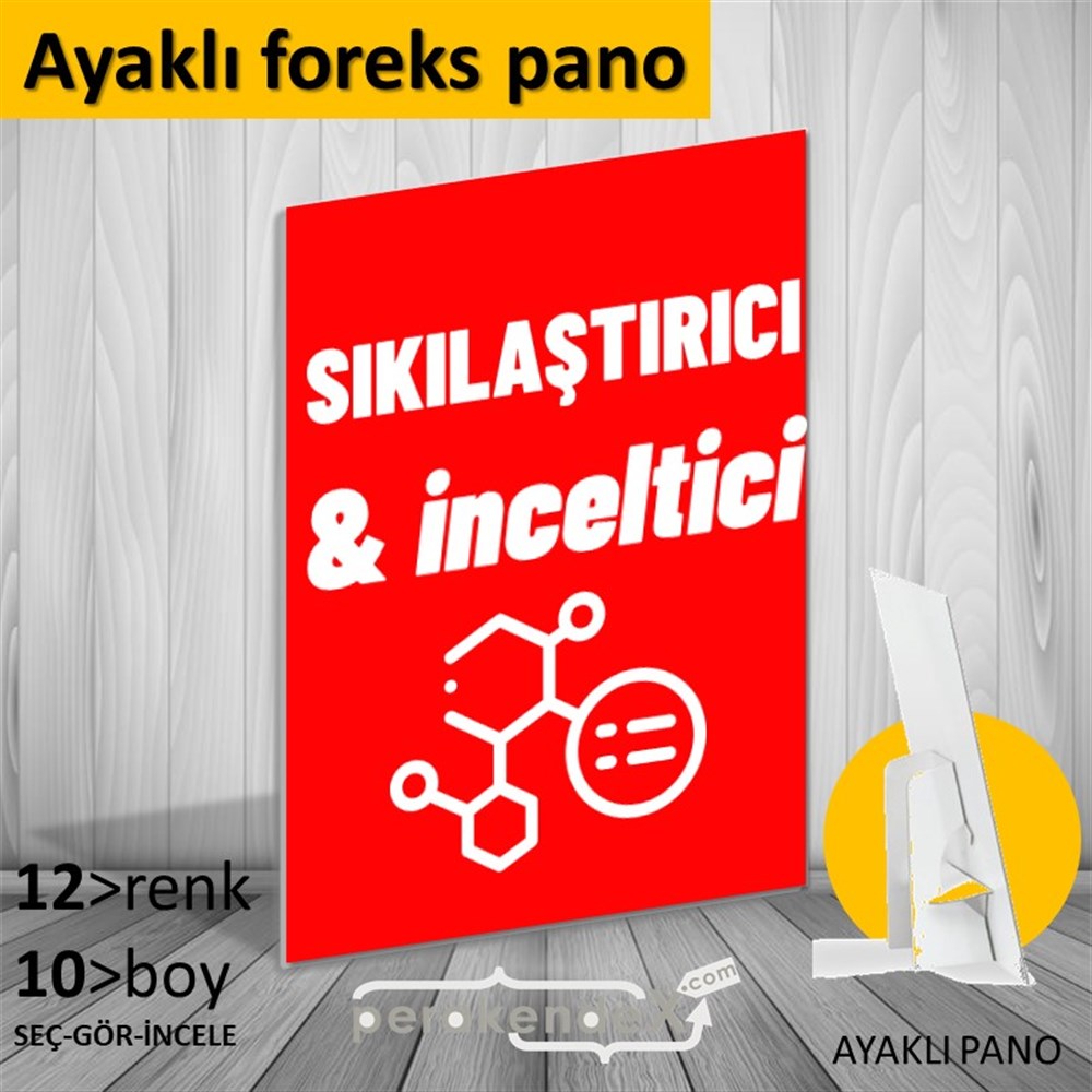 Sıkılaştırıcı Ve İnceltici Ürünler KARTON AYAKLI POSTER,  PANO -dikdörtgen,tek yön baskıkarton ayaklı poster,  pano