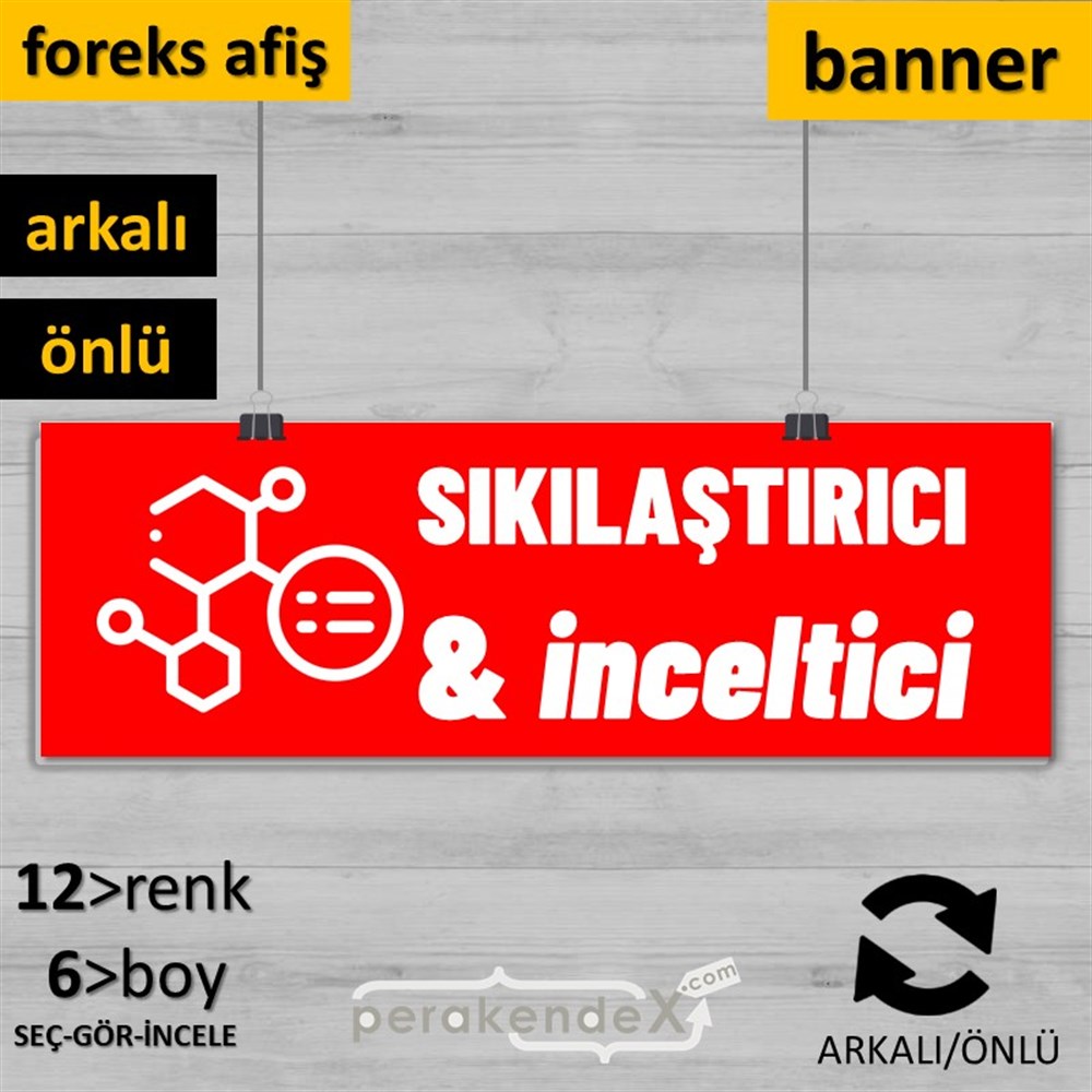 Sıkılaştırıcı Ve İnceltici Ürünler SERT PLASTİK POSTER,  AFİŞ (BANNER) -dikdörtgen,çift yön baskısert plastik poster,  afiş