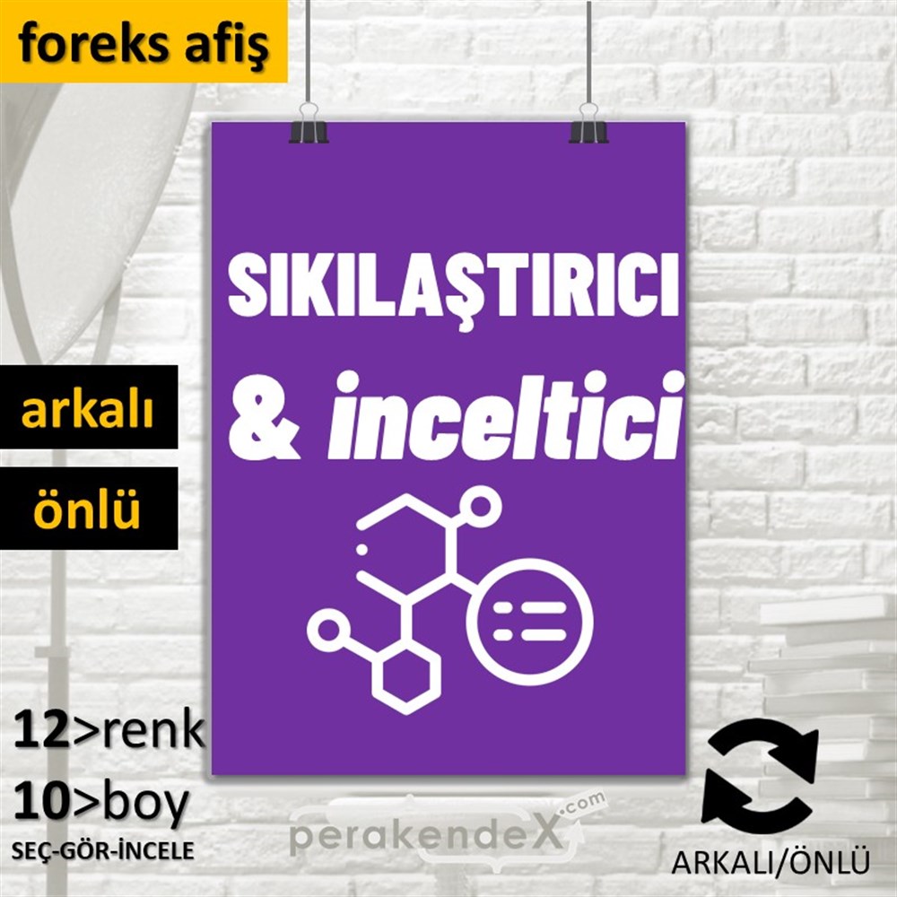 Sıkılaştırıcı Ve İnceltici Ürünler SERT PLASTİK POSTER,  AFİŞ -dikdörtgen,çift yön baskısert plastik poster,  afiş