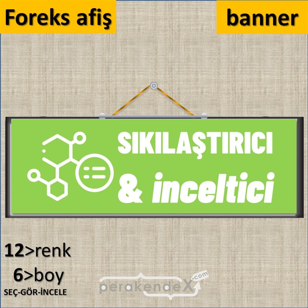 Sıkılaştırıcı Ve İnceltici Ürünler SERT PLASTİK POSTER,  AFİŞ (BANNER) -dikdörtgen,tek yön baskısert plastik poster,  afiş