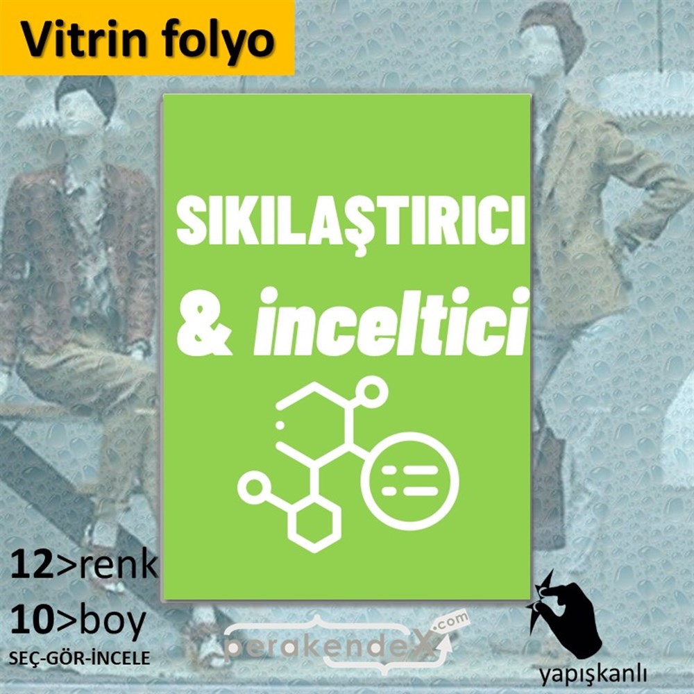 Sıkılaştırıcı Ve İnceltici Ürünler VİTRİN - CAM FOLYO,  VİNİL -dikdörtgen,tek yön baskıvitrin - cam folyo,  vinil