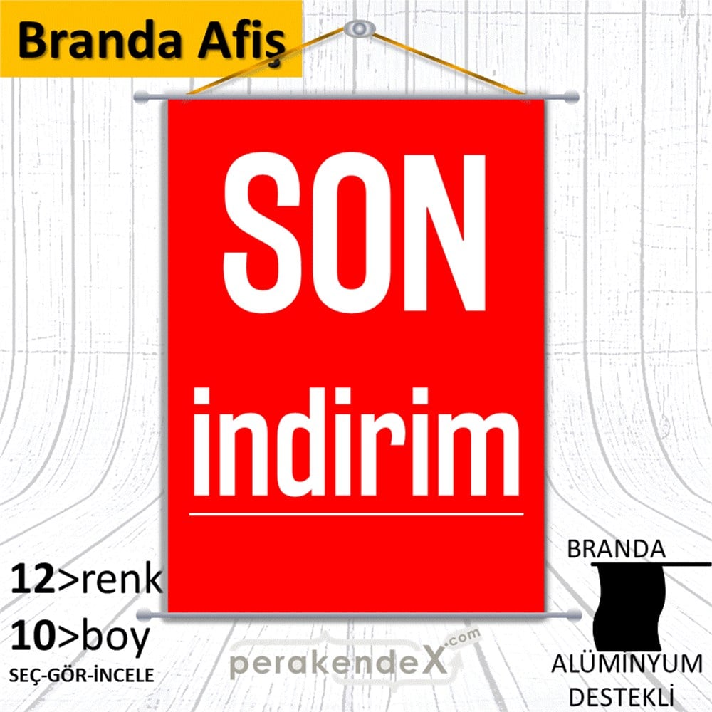 son indirim  BRANDA POSTER,  AFİŞ -dikdörtgen,tek yön baskı