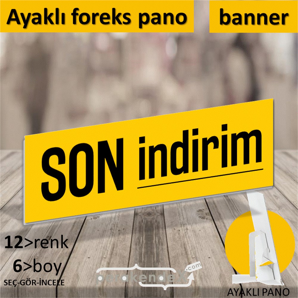 son indirim  KARTON AYAKLI POSTER,  PANO (BANNER) -dikdörtgen,tek yön baskı