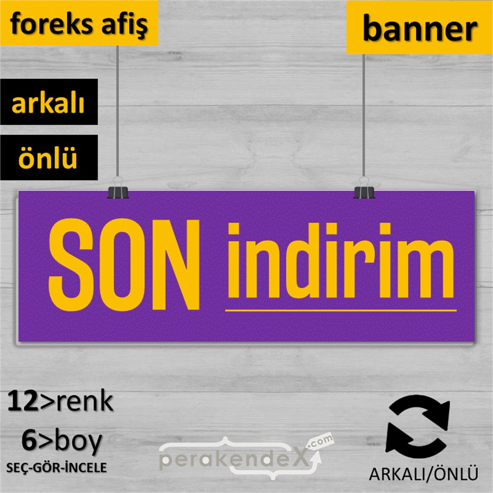 son indirim  SERT PLASTİK POSTER,  AFİŞ (BANNER) -dikdörtgen,çift yön baskı
