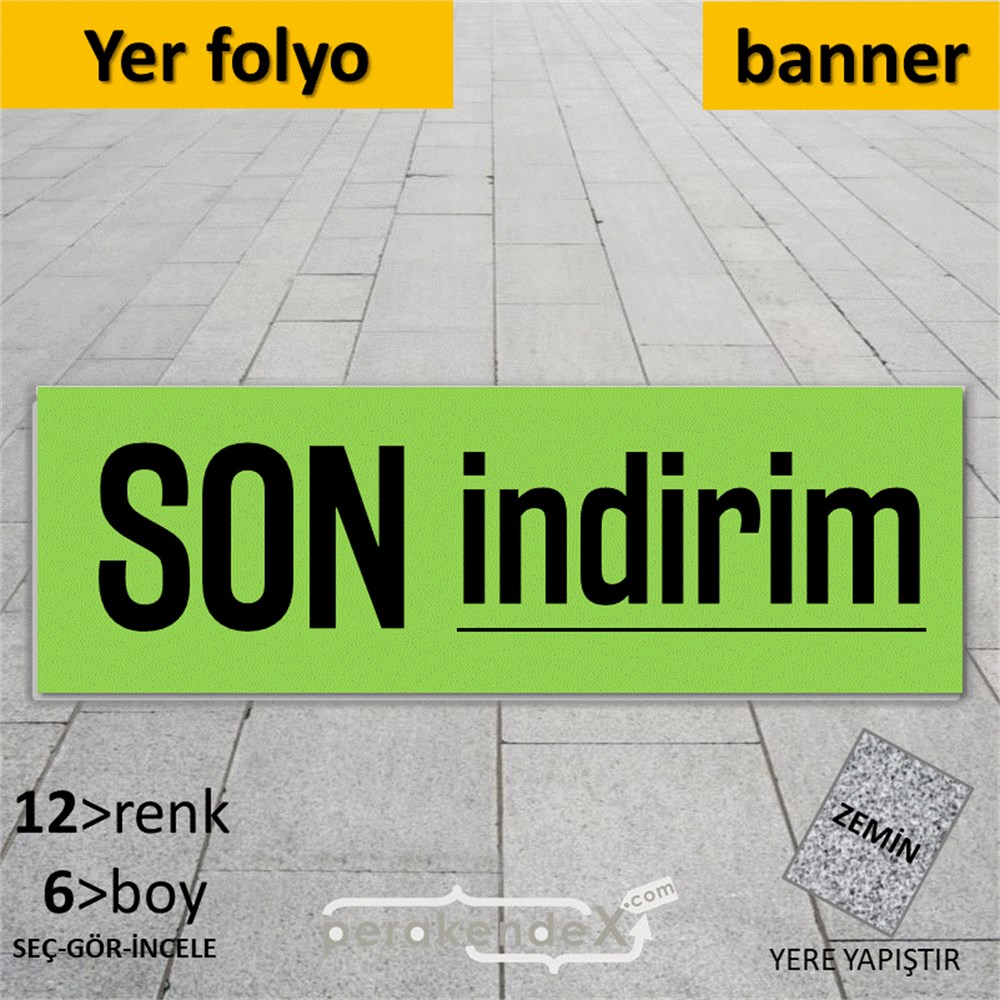 son indirim  YER - ZEMİN FOLYO,  VİNİL (BANNER) -dikdörtgen,tek yön baskı