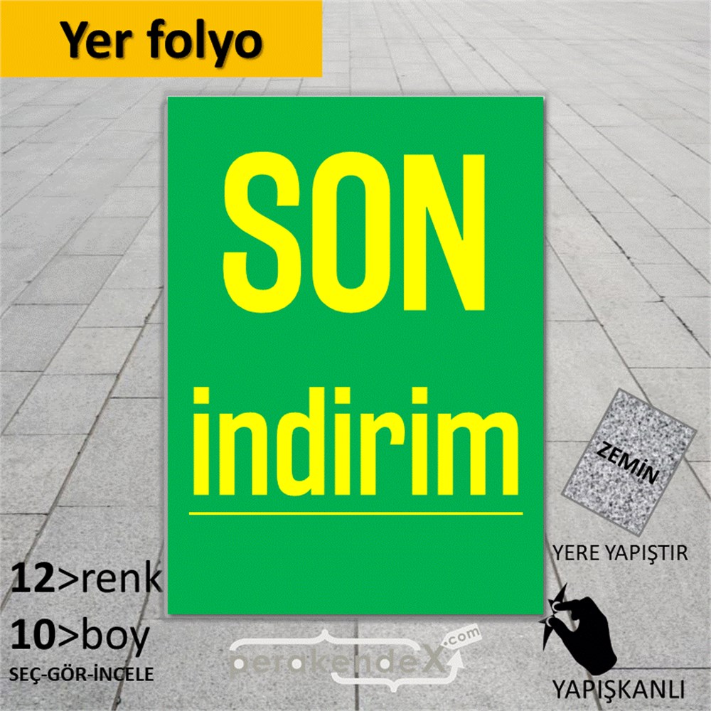 son indirim  YER - ZEMİN FOLYO,  VİNİL -dikdörtgen,tek yön baskı