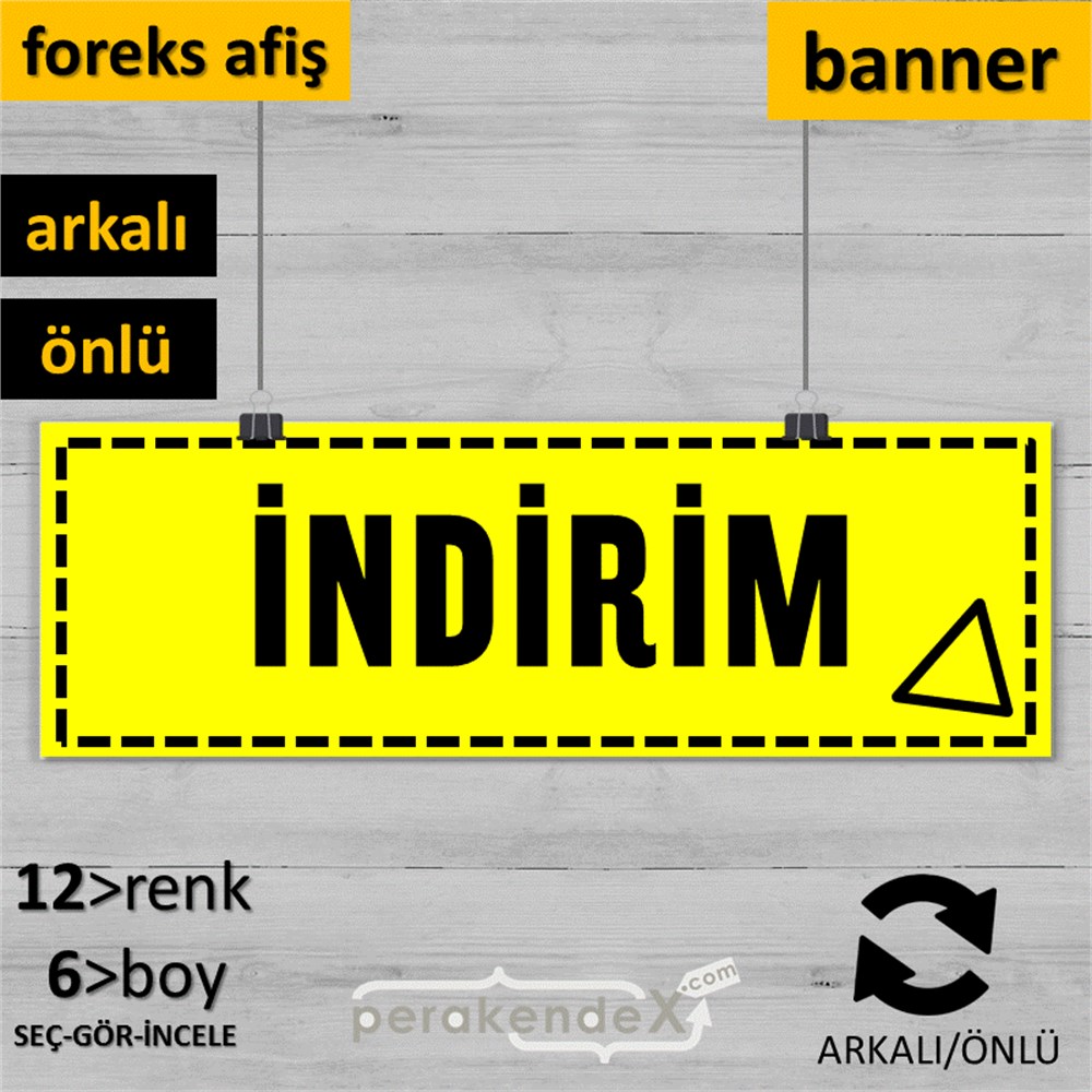 standart indirim SERT PLASTİK BANNER  -dikdörtgen,çift yön baskı