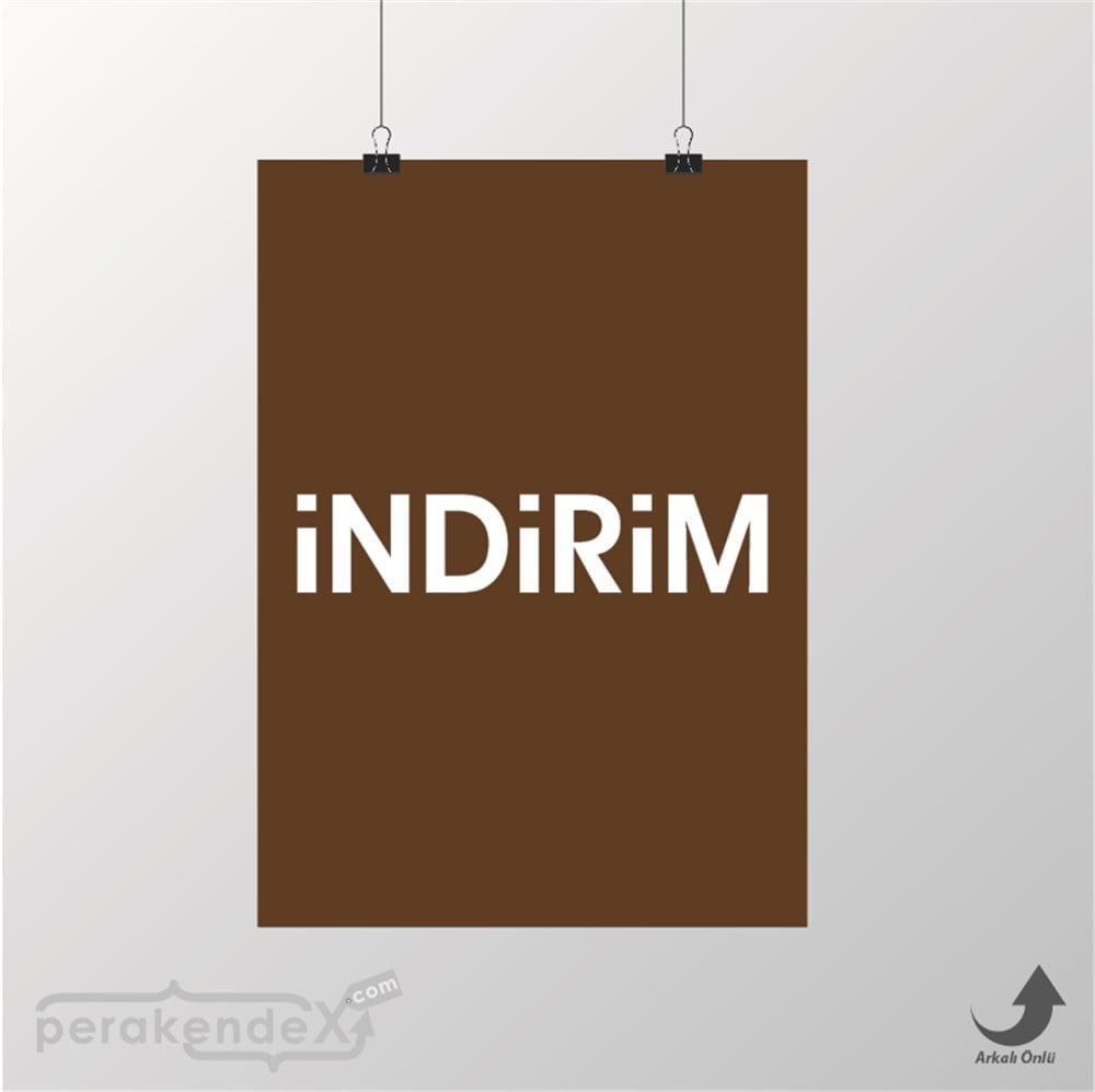 düz indirim SERT PLASTİK POSTER -dikdörtgen,çift yön baskı