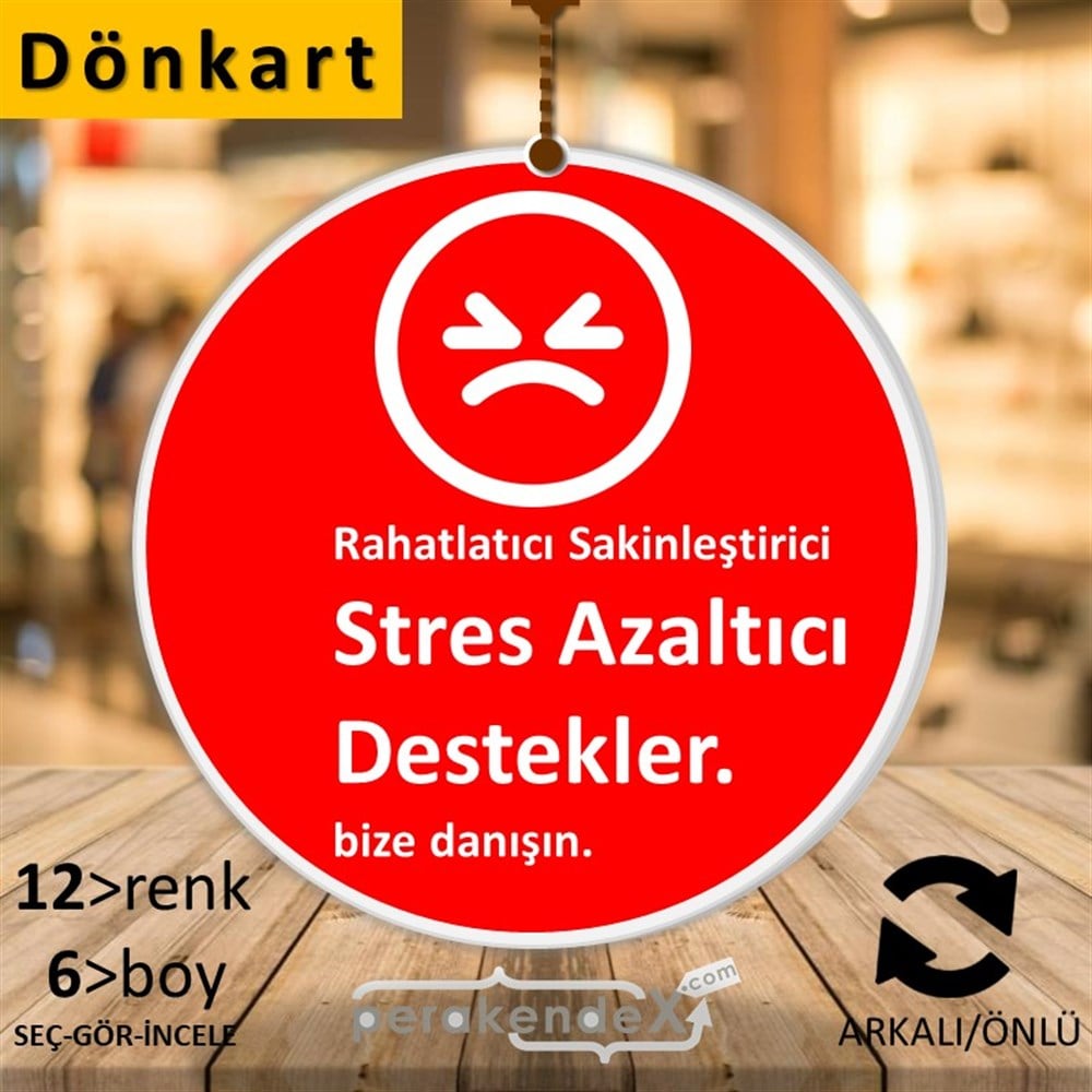 Stres Azaltıcı Destekler  DÖNKART -oval,çift yön baskıdön-kart