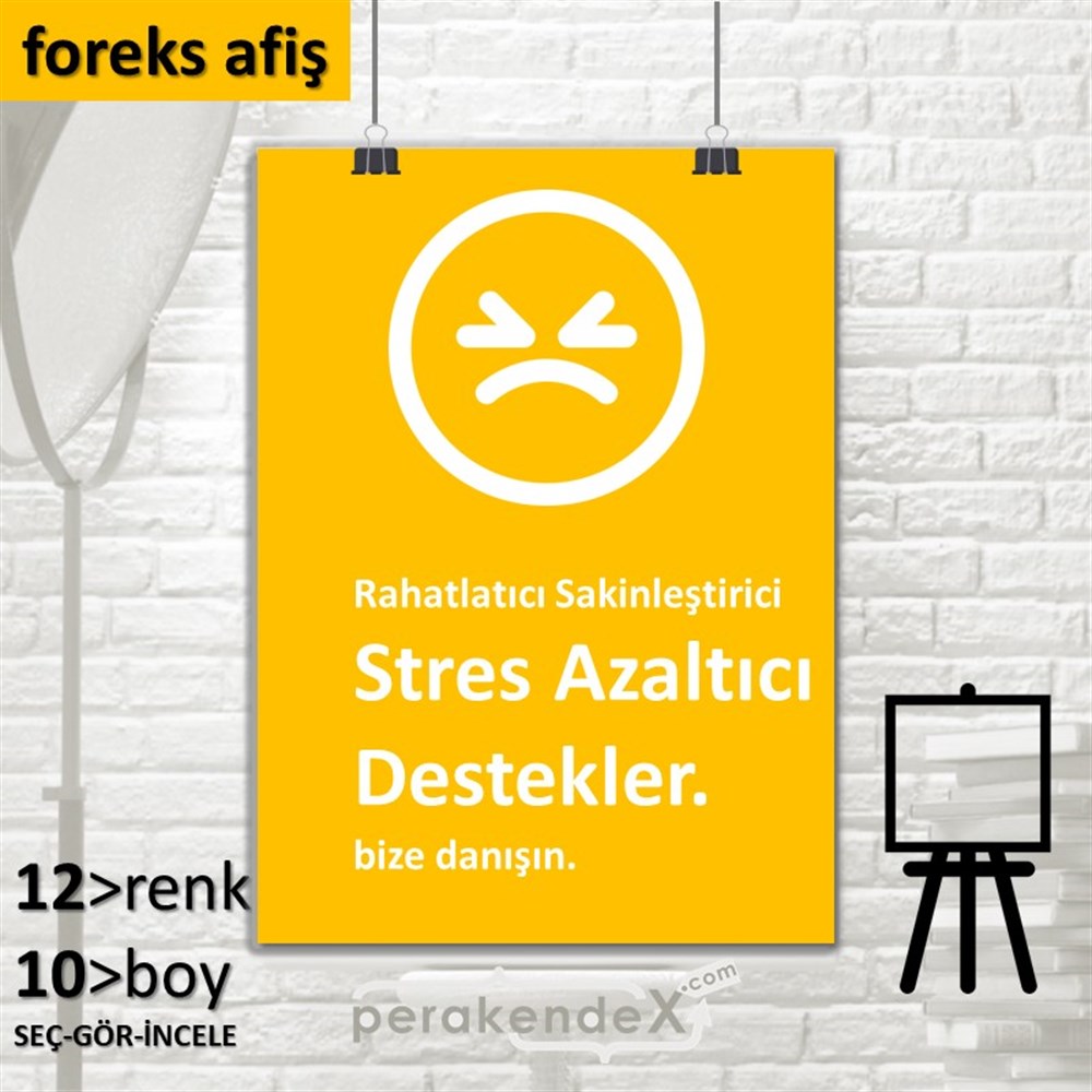 Stres Azaltıcı Destekler  SERT PLASTİK POSTER,  AFİŞ -dikdörtgen,tek yön baskısert plastik poster,  afiş