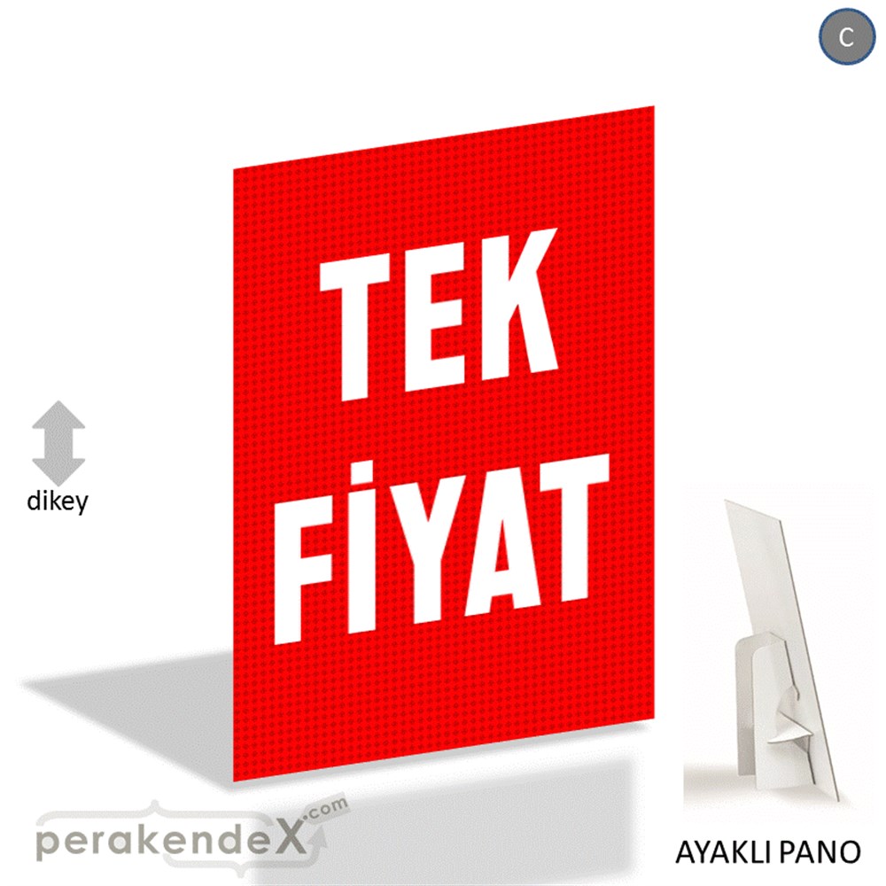 tek fiyat AYAKLI REKLAM PANOSU -dikdörtgen,tek yön baskı