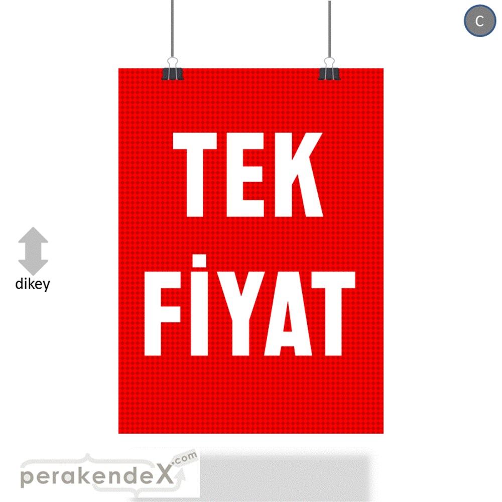 tek fiyat SERT PLASTİK POSTER -dikdörtgen,tek yön baskı