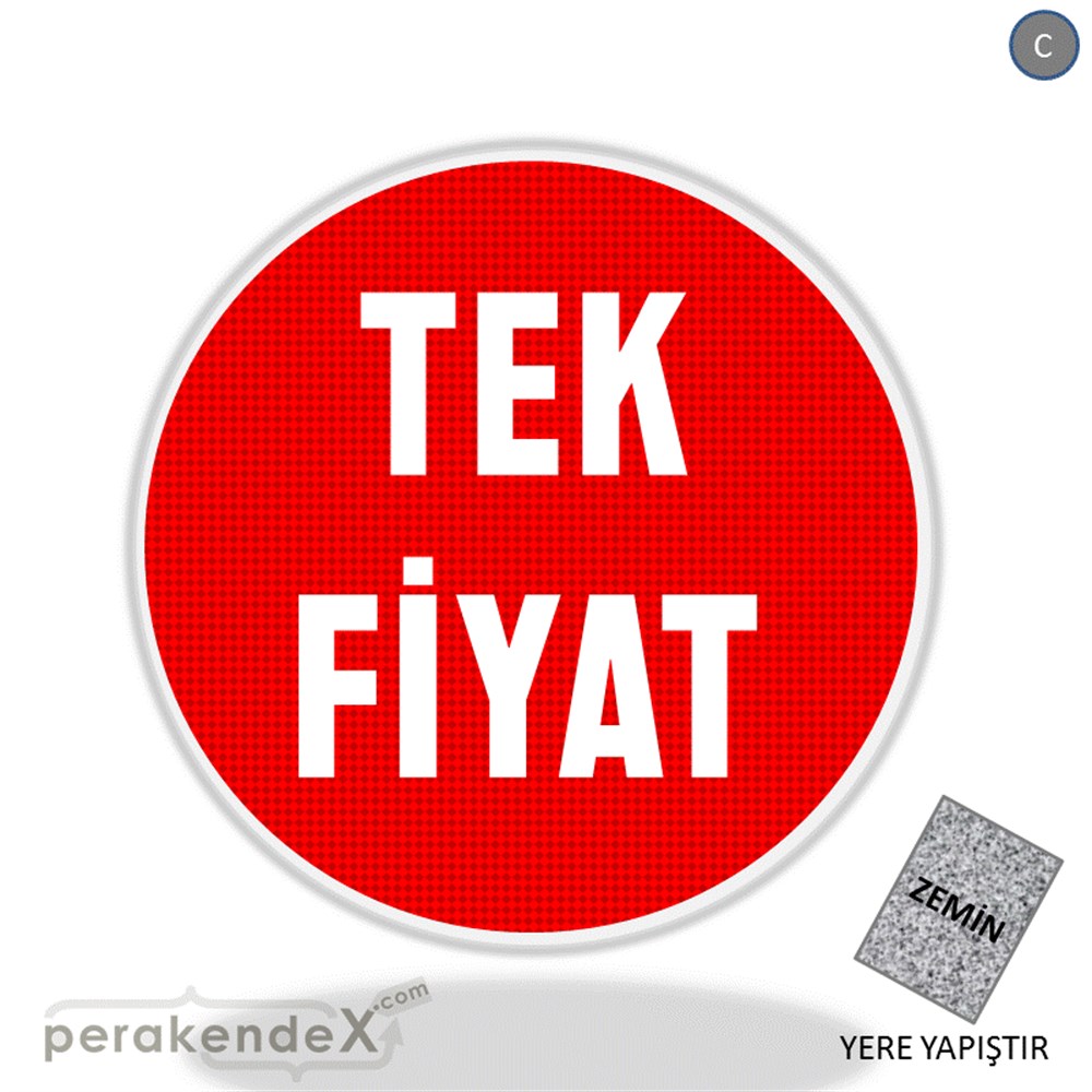 tek fiyat YER ZEMİNE YAPIŞIR -oval,tek yön baskı