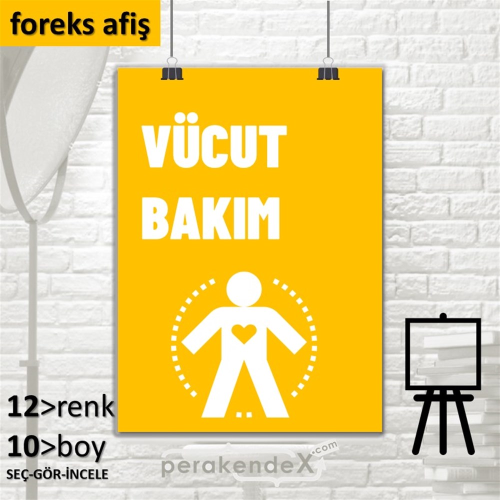 Vücut Bakım Ürün Yazısı SERT PLASTİK POSTER,  AFİŞ -dikdörtgen,tek yön baskısert plastik poster,  afiş