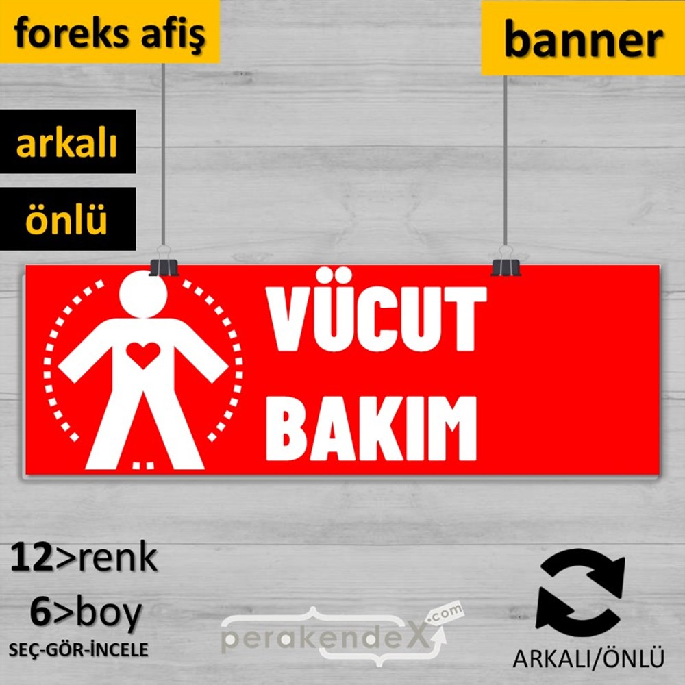 Vücut Bakım Ürün Yazısı SERT PLASTİK POSTER,  AFİŞ (BANNER) -dikdörtgen,çift yön baskısert plastik poster,  afiş