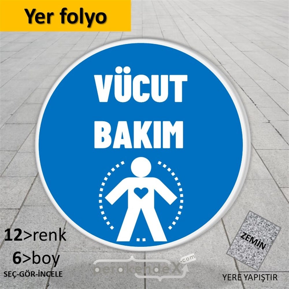 Vücut Bakım Ürün Yazısı YER - ZEMİN FOLYO,  VİNİL -oval,tek yön baskıyer - zemin folyo,  vinil