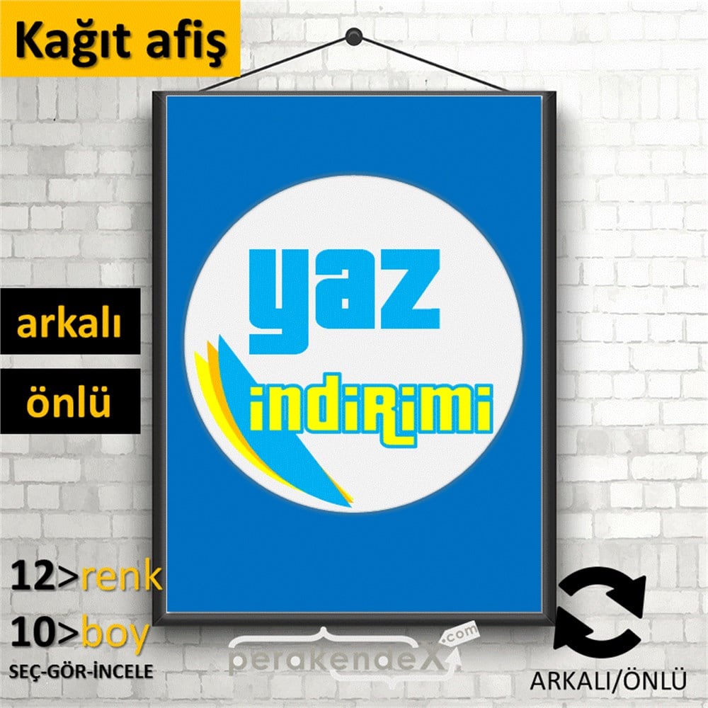 yaz indirimi POSTERİ -dikdörtgen,çift yön baskı