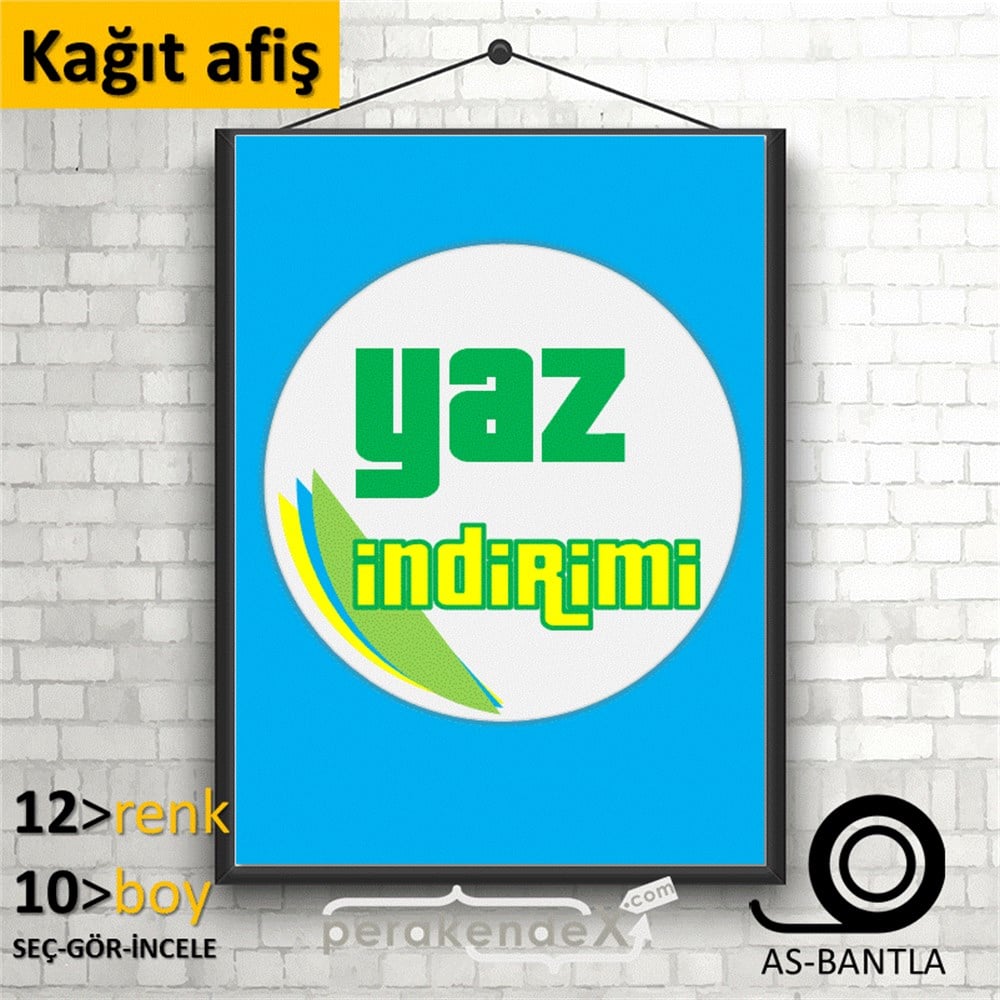 yaz indirimi POSTERİ -dikdörtgen,tek yön baskı
