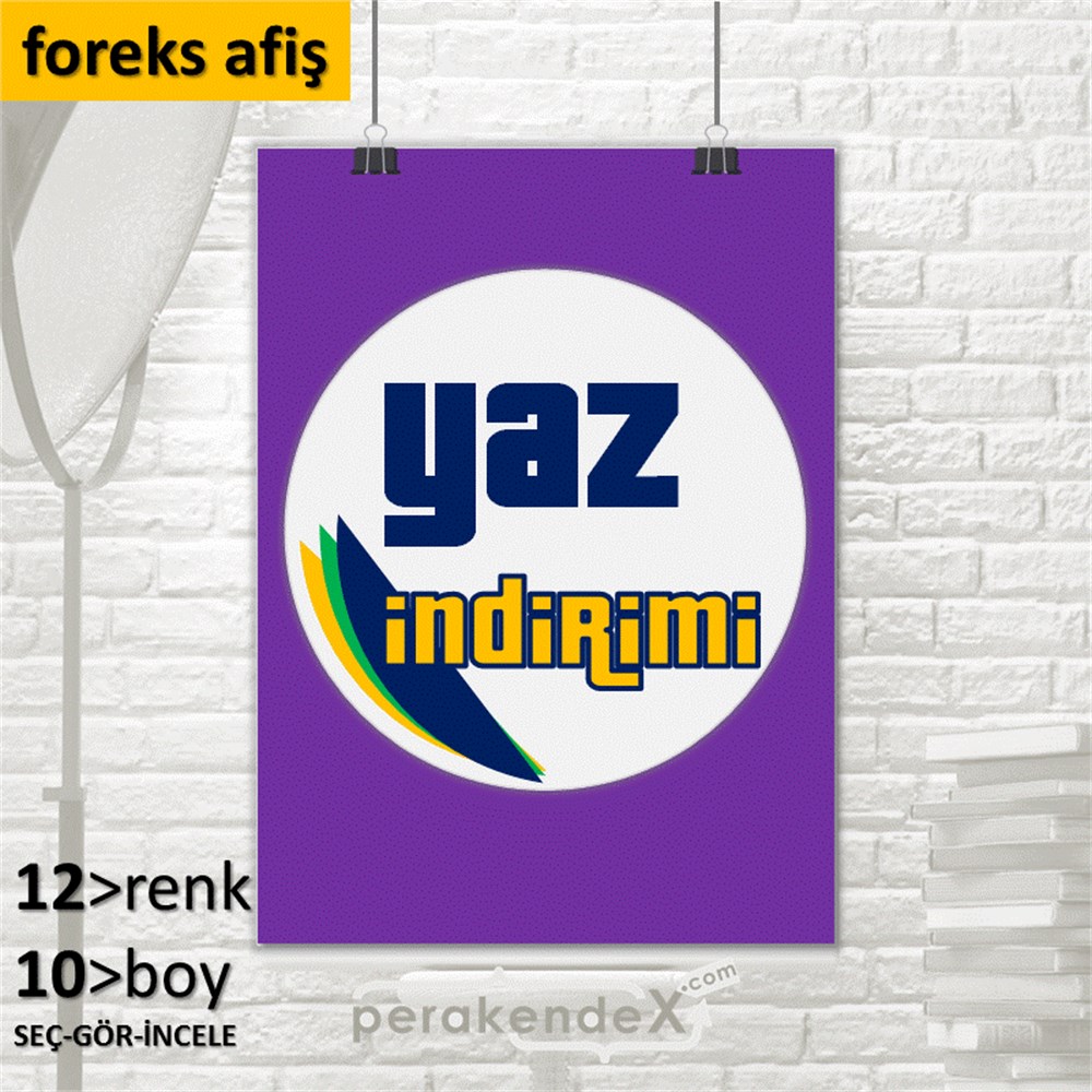 yaz indirimi SERT PLASTİK POSTER -dikdörtgen,tek yön baskı
