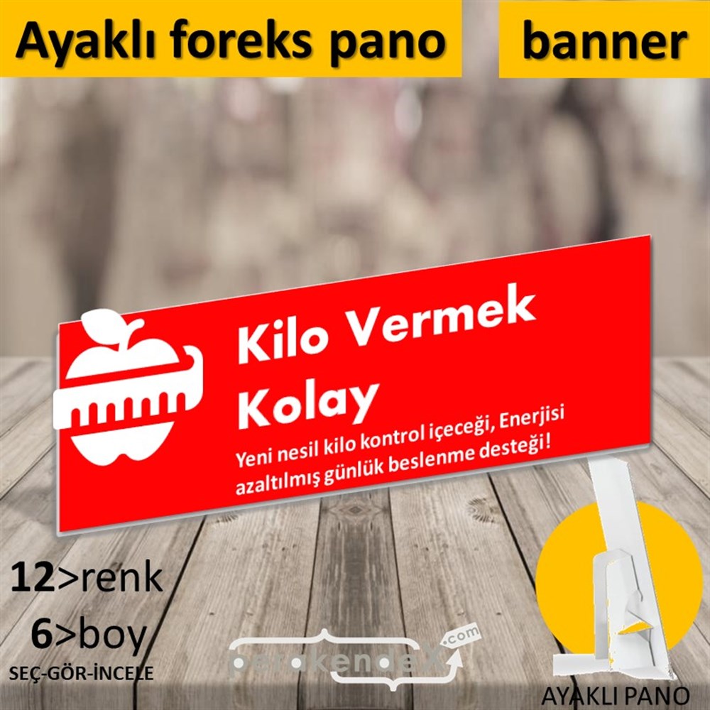 Yeni Nesil Kilo Kontrol Yazısı KARTON AYAKLI POSTER,  PANO (BANNER) -dikdörtgen,tek yön baskıkarton ayaklı poster,  pano