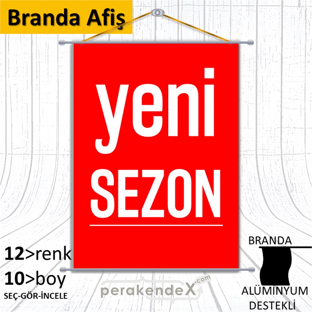 yeni sezon ++ BRANDA POSTER,  AFİŞ -dikdörtgen,tek yön baskı