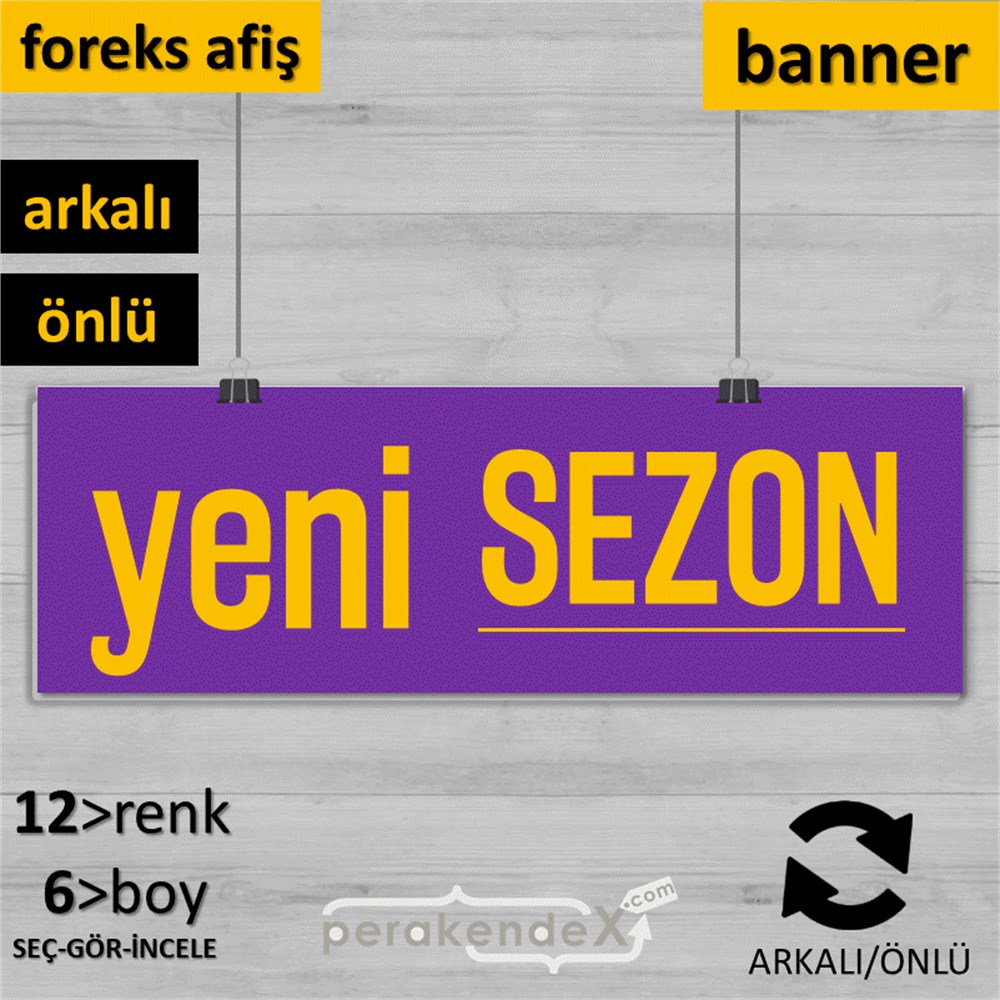 yeni sezon ++ SERT PLASTİK POSTER,  AFİŞ (BANNER) -dikdörtgen,çift yön baskı