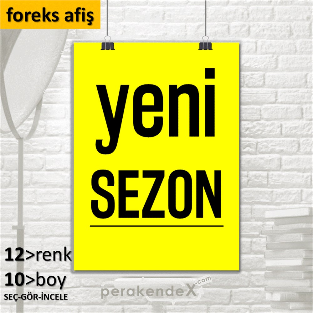 yeni sezon ++ SERT PLASTİK POSTER,  AFİŞ -dikdörtgen,tek yön baskı