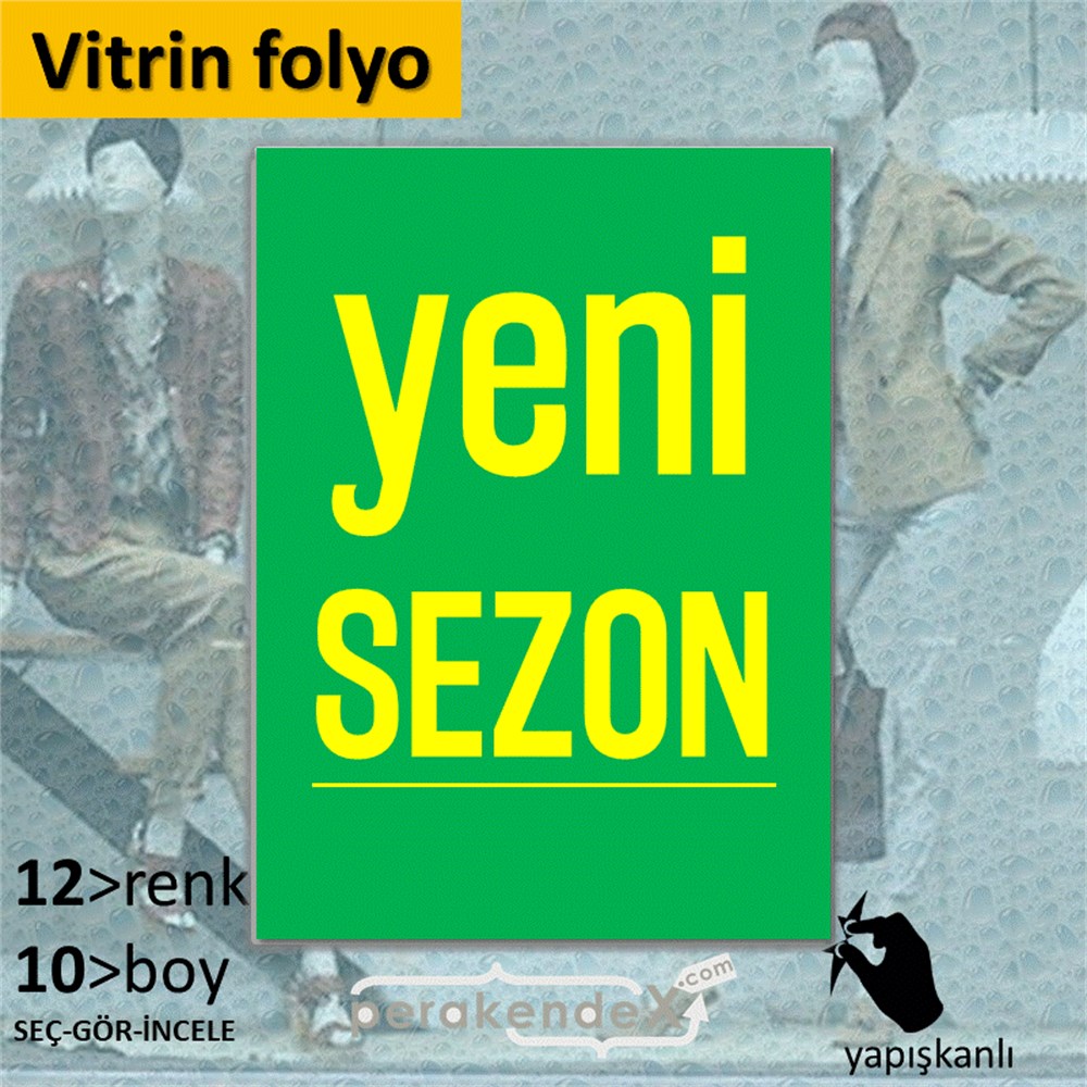 yeni sezon ++ VİTRİN - CAM FOLYO,  VİNİL -dikdörtgen,tek yön baskı