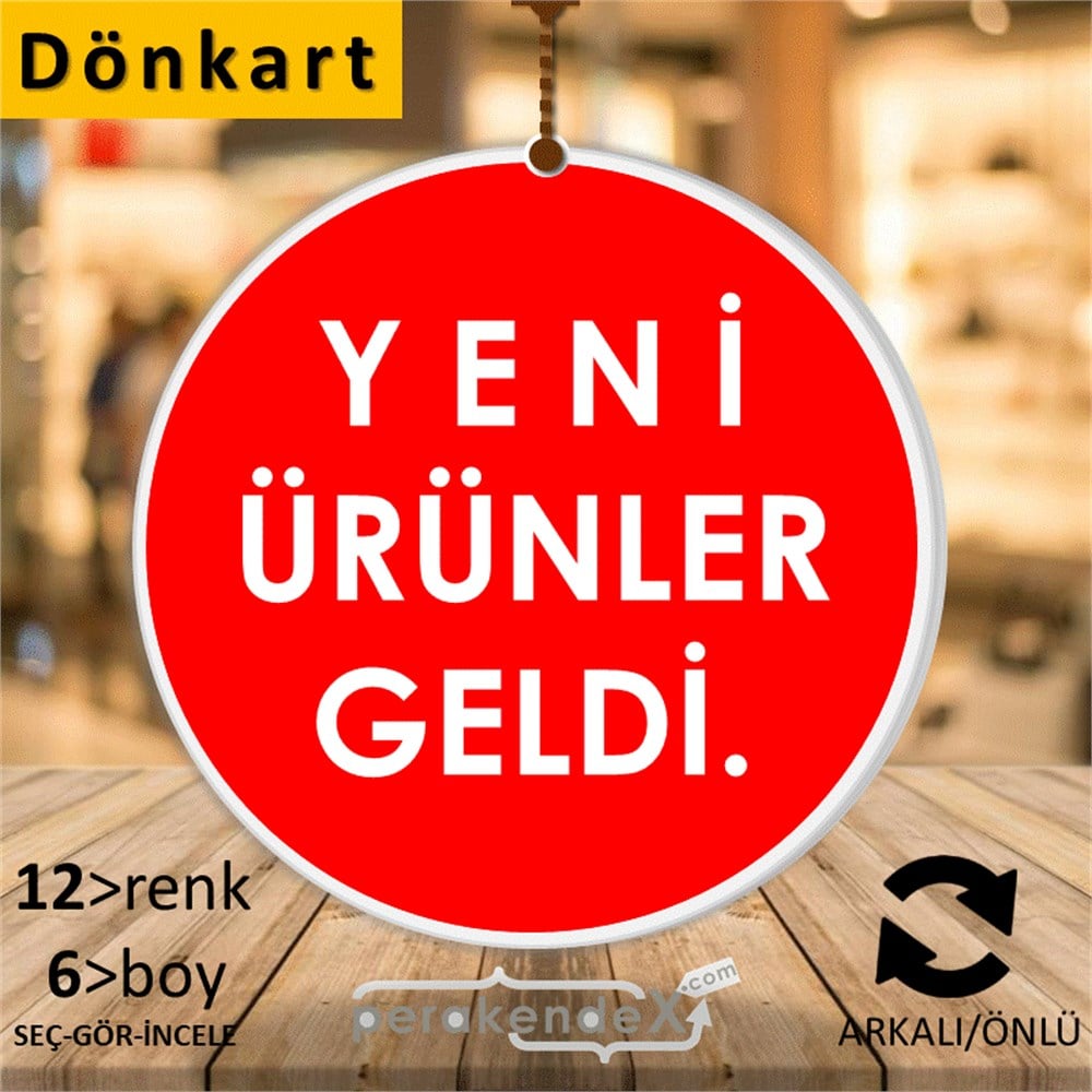 yeni ürünler geldi DÖNKART -oval,çift yön baskı