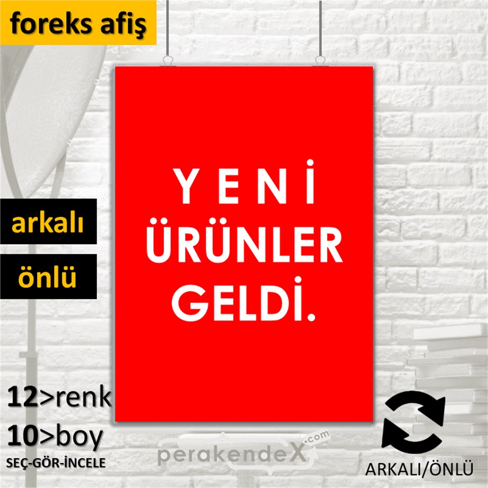 yeni ürünler geldi SERT PLASTİK POSTER,  AFİŞ -dikdörtgen,çift yön baskı