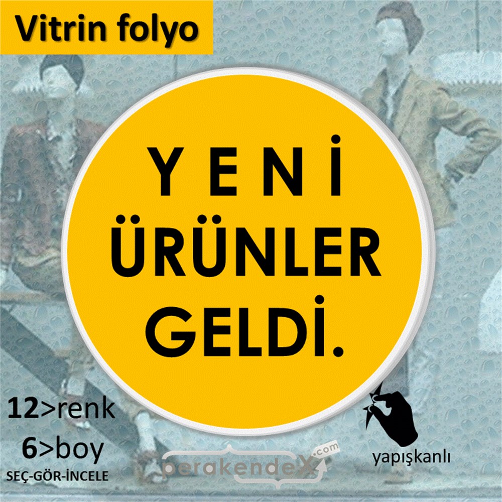 yeni ürünler geldi VİTRİN - CAM FOLYO,  VİNİL -oval,tek yön baskı