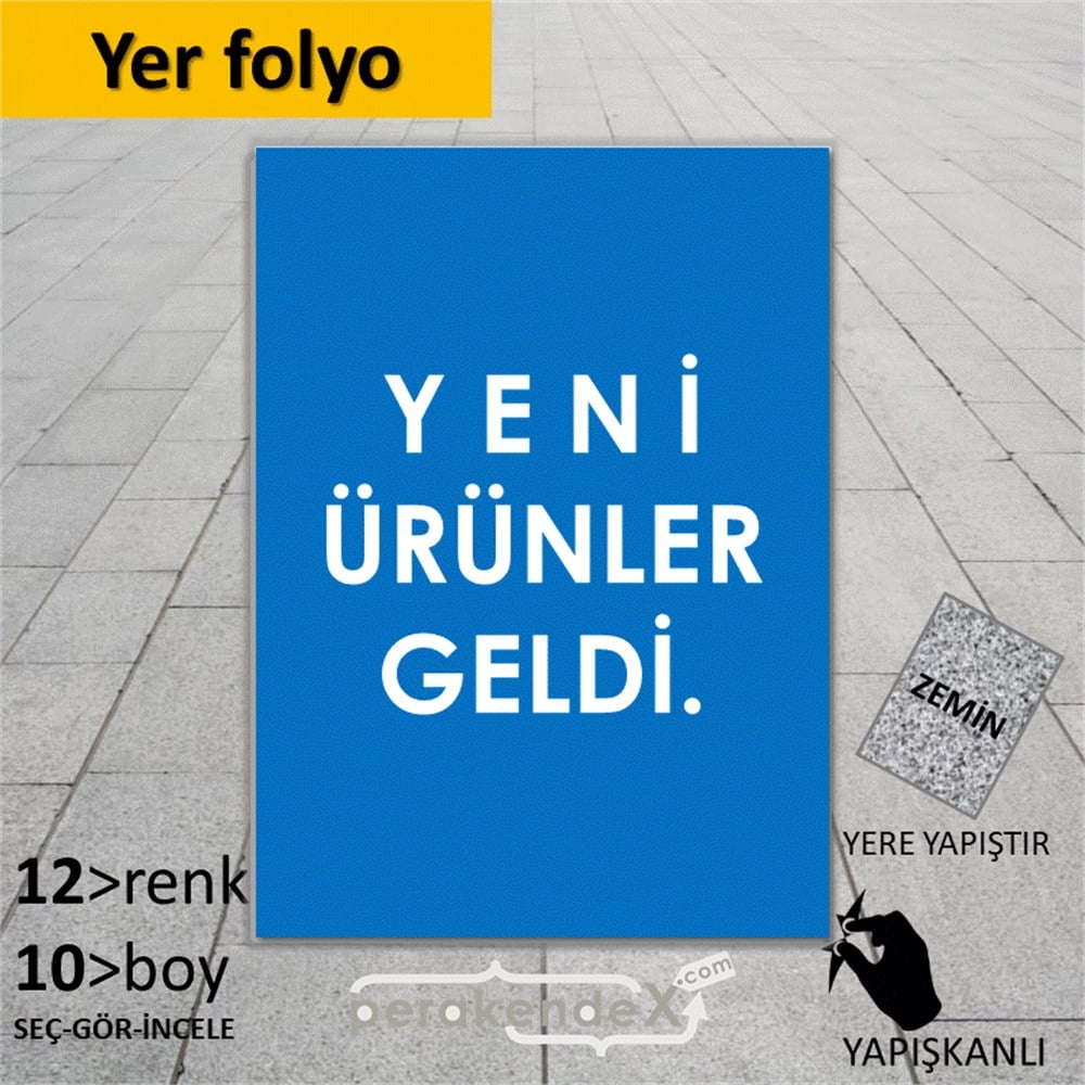 yeni ürünler geldi YER - ZEMİN FOLYO,  VİNİL -dikdörtgen,tek yön baskı