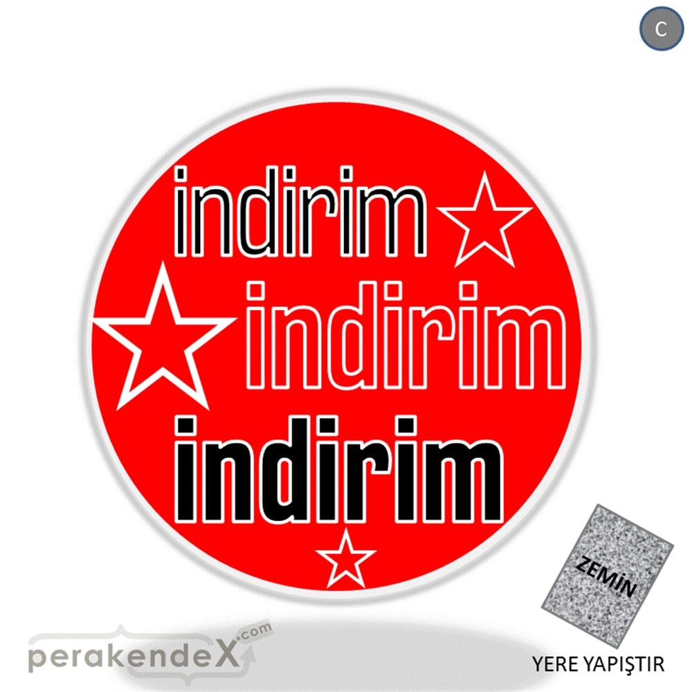 yıldızlı 3x indirim YER ZEMİNE YAPIŞIR -oval,tek yön baskı