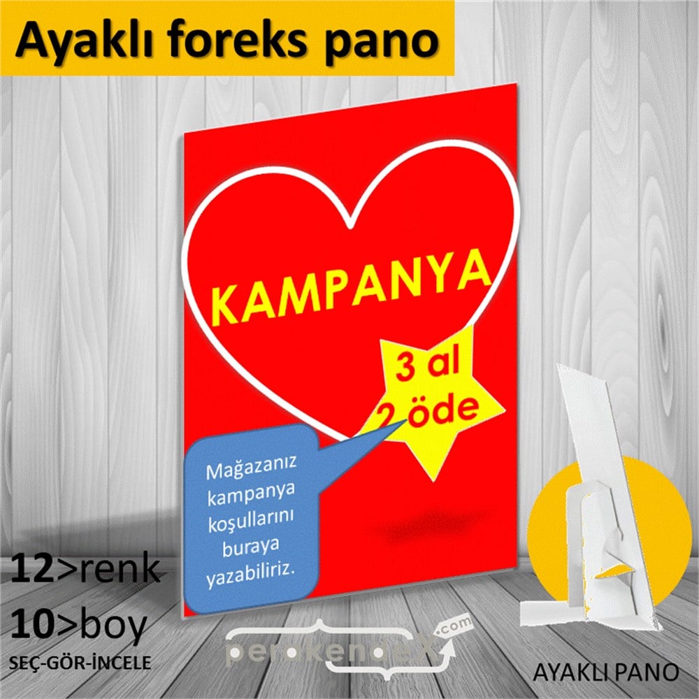 yıldızlı kampanya  KARTON AYAKLI POSTER,  PANO -dikdörtgen,tek yön baskı