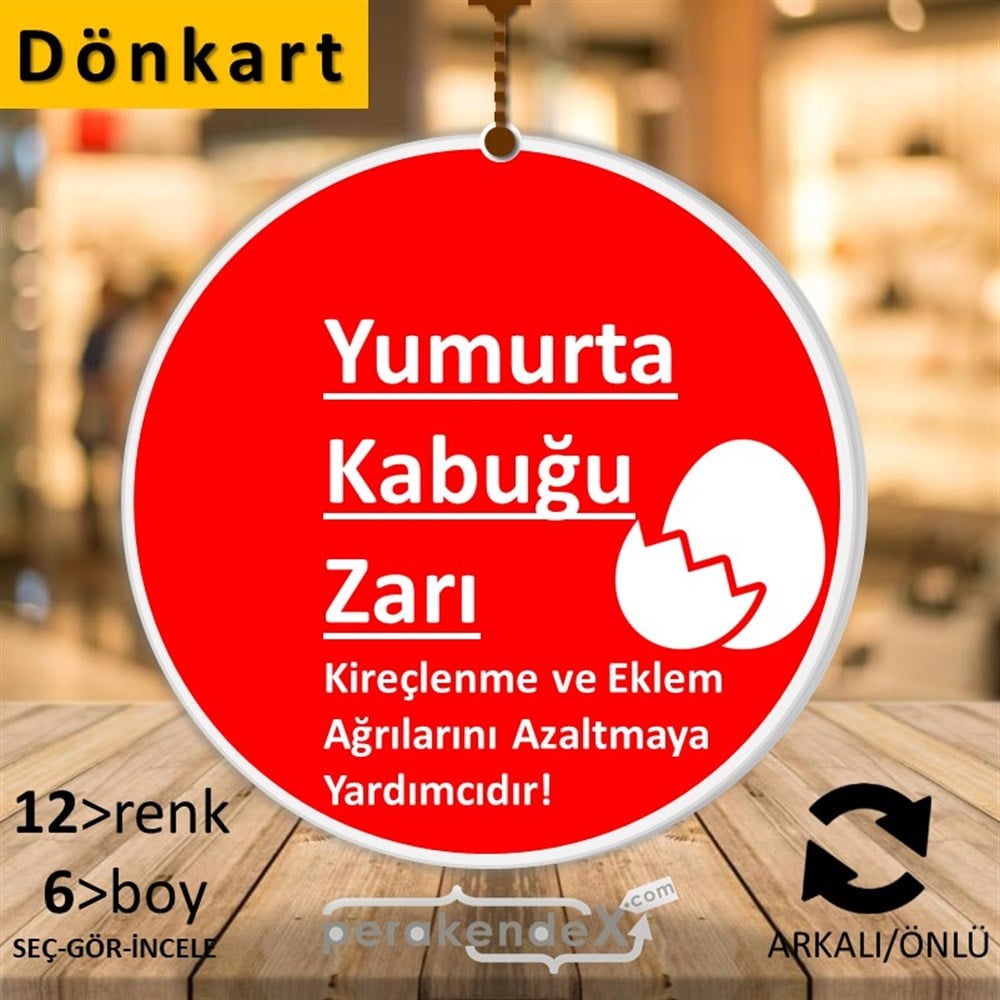Yumurta Kabuğu Zarı Yazısı DÖNKART -oval,çift yön baskıdön-kart