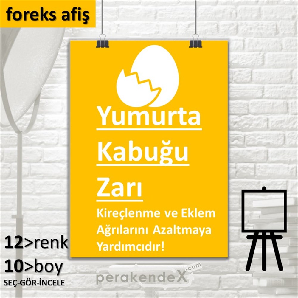 Yumurta Kabuğu Zarı Yazısı SERT PLASTİK POSTER,  AFİŞ -dikdörtgen,tek yön baskısert plastik poster,  afiş