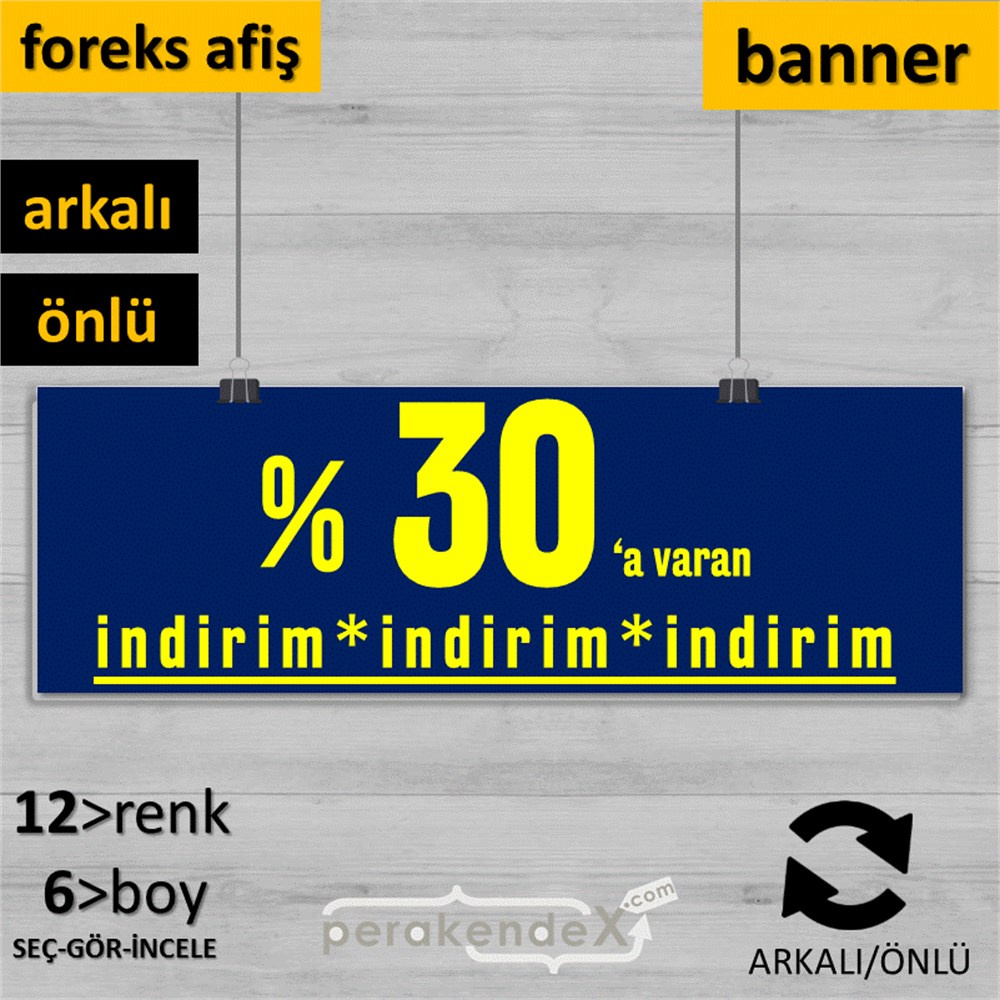 yüzde 30 a varan indirim SERT PLASTİK BANNER  -dikdörtgen,çift yön baskı