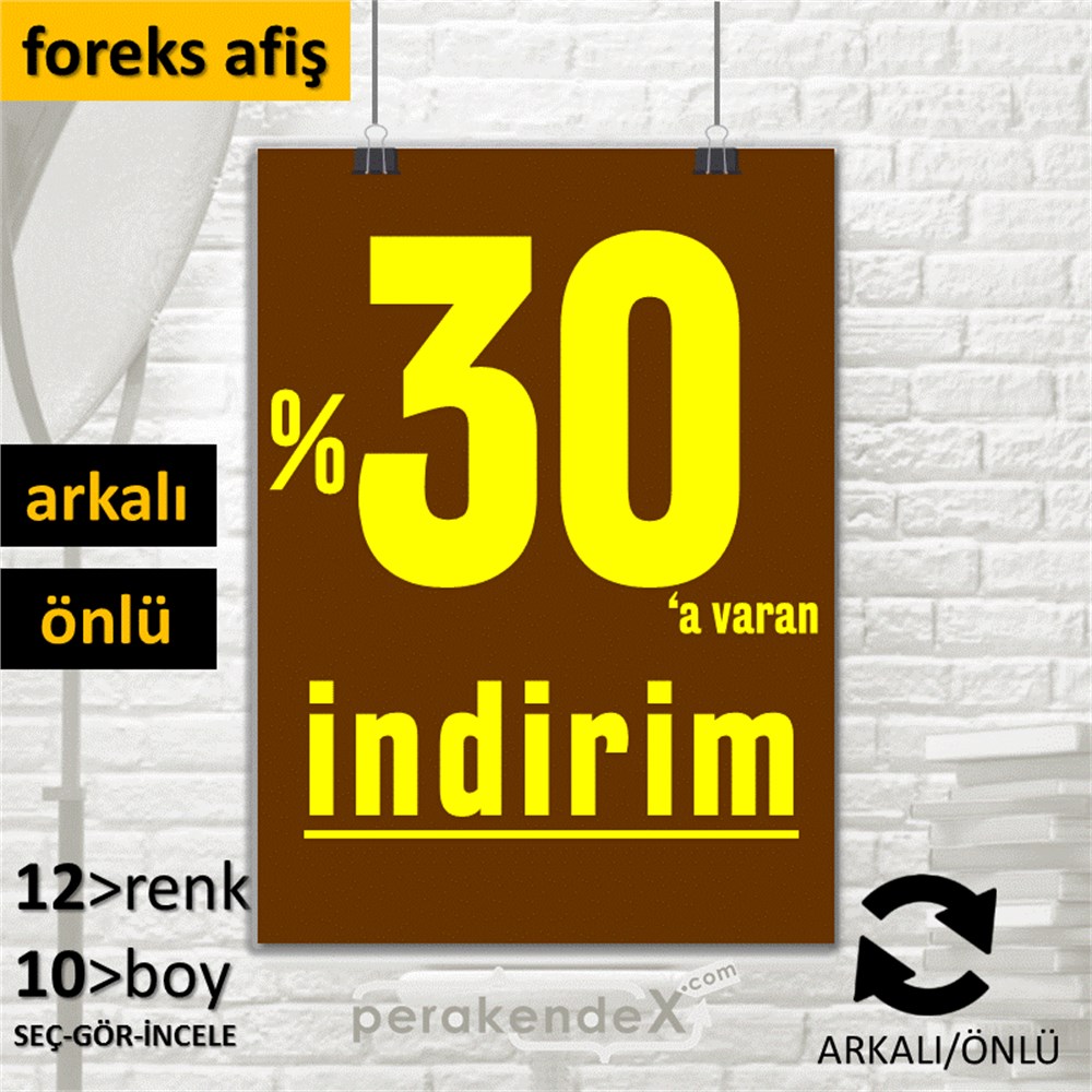 yüzde 30 a varan indirim SERT PLASTİK POSTER -dikdörtgen,çift yön baskı